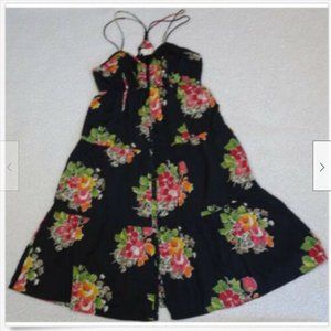 American Eagle Outfitters Black Floral Sundress Racerback Size 2